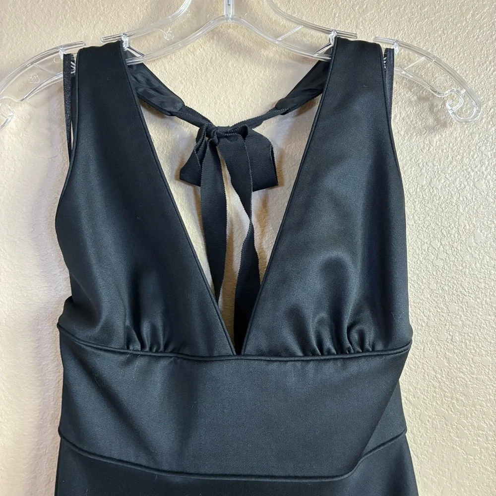 J Crew New Size 4 Black Wool Halter Plunge‎ Neck Fit Flare Cocktail Dress
